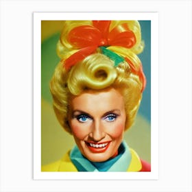 Cloris Leachman Colourful Pop Movies Art Movies Art Print