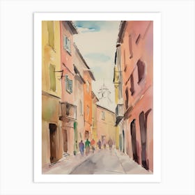 Forli, Italy Watercolour Streets 2 Art Print