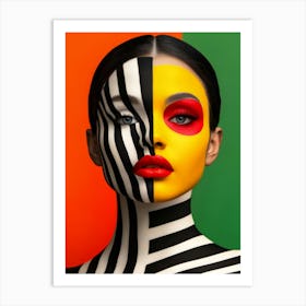 Geometric Portrait 0008 Geometric Portrait 0010 Geo Face 1 12 Art Print