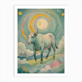 Bull In The Sky Art Print