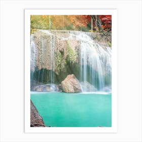 Waterfall In Thailand Art Print