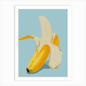 Pop Art Banana Peeled Art Print