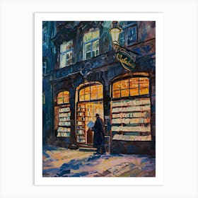 Prague Book Nook Bookshop 1 Art Print