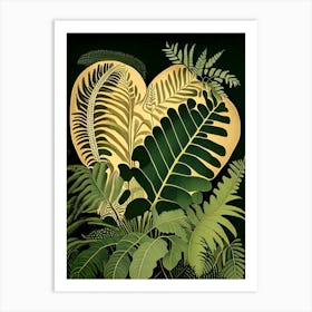 Heart Fern Rousseau Inspired Art Print