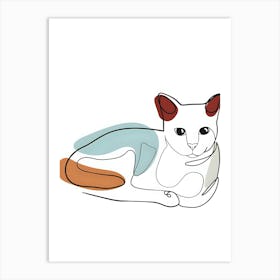 Cat Laying Down Art Print