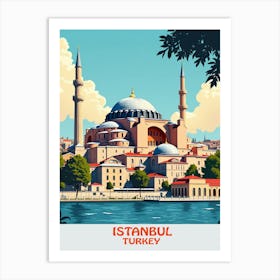 Istanbul, Turkey Travel Poster V 03 Art Print