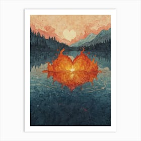 Heart Of Fire 40 Art Print