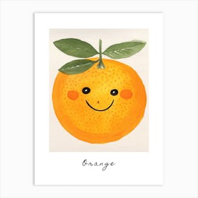 Friendly Kids Orange 1 Poster Art Print