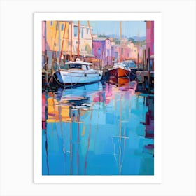 Boats In The Harbor 2 Art Print