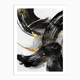 Abstract Black And Gold Canvas Print 16 Art Print