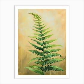 Japanese Tassel Fern Painting 4 Art Print