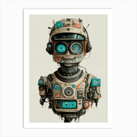 Robot Head 1 Art Print