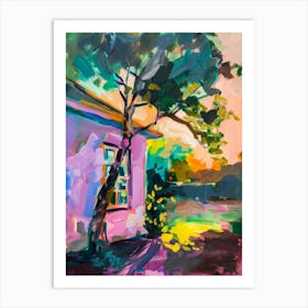 Sunset At The House Art Print