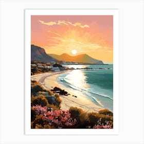 A Vibrant Painting Of Elafonisi Beach Crete Greece 4 Art Print