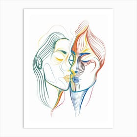 Abstract Women Portrait Series 8 Art Print