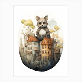 Adorable Chubby Urban Possum 1 Art Print