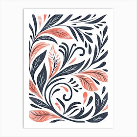 Watercolor Floral Pattern 6 Art Print