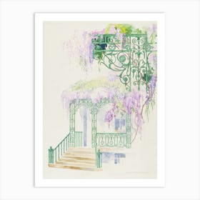 Wisteria Gazebo Art Print