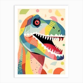 Colourful Dinosaur Tyrannosaurus Rex 3 Art Print