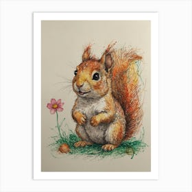 Red Squirrel 2 Art Print