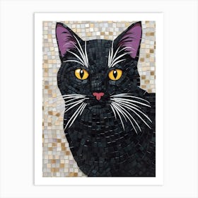 Mosaic Cat 5 Art Print