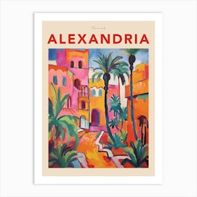 Alexandria Egypt 4 Fauvist Travel Poster Art Print