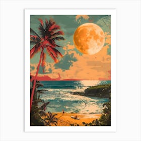 Hawaiian Sunset, Vibrant, Pop Art Art Print