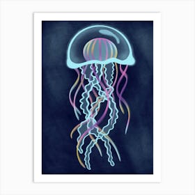 Jellyfish in Chalk Art Print