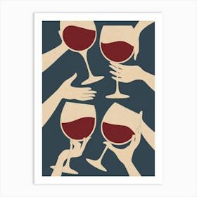 Wine Glasses Art Print