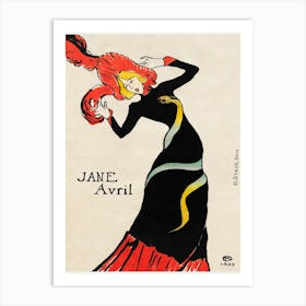 Jane Avril (1899) 1, Henri de Toulouse-Lautrec Art Print