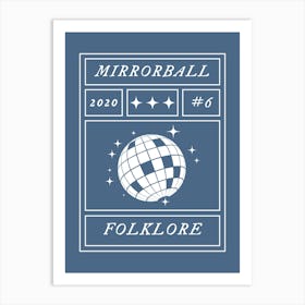 Mirrorball print | Music posters great for dorm, living room, office, ETC! Art Print