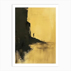 Man On A Cliff Art Print