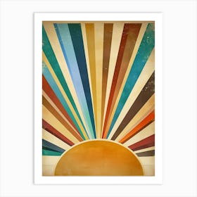 Retro Sun Art Print