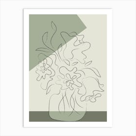 Floral Sage Green_2455584 Art Print