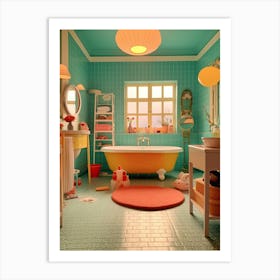 Barbie Retro Home Dining Room Kitsch 4 Art Print