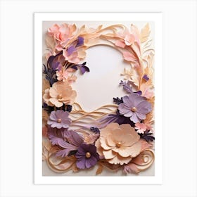 Paper Flower Frame 2 Art Print