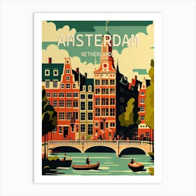 Amsterdam Netherlands Retro Art Print