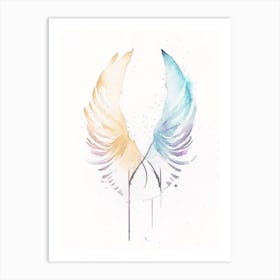 Angelic Symbol Symbol Minimal Watercolour Art Print