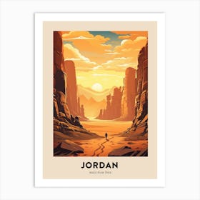 Wadi Rum Trek Jordan 2 Vintage Hiking Travel Poster Art Print