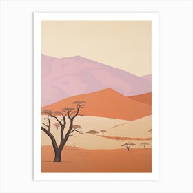 Namib Desert   Africa (Namibia), Contemporary Abstract Illustration 4 Art Print