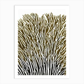Acropora Palifera Iii Linocut Art Print