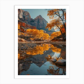 Autumn In Zion National Park 2 Art Print