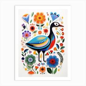 Scandinavian Bird Illustration Canada Goose Art Print