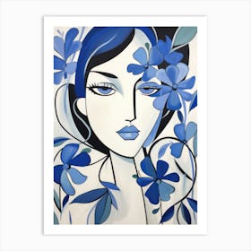 Blue Flowers 11 Art Print