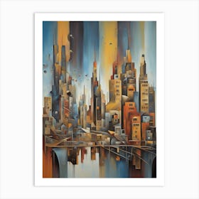 Futuristic Cityscape 1 Art Print