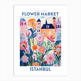 Istanbul Turkey Flower Market Floral Art Print Travel Print Plant Art Modern Style Art Print