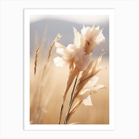 Boho Dried Flowers Gladiolus 1 Art Print