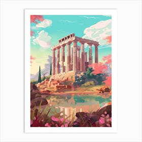 The Temple Of Olympian Zeus Athens Greece Art Print