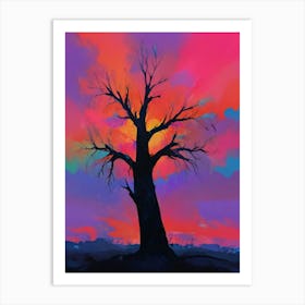 Sunset Tree Art Print