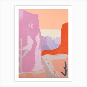 Western Desert Landscape Contemporary Abstract Illustration 2 Art Print